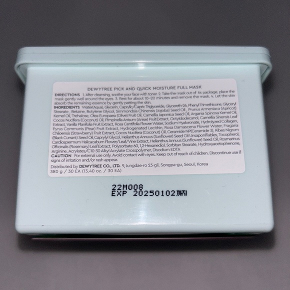 π Dewytree π Moisture Face Mask Skincare Moisturizing 30 Sheets Korean π 2025 - Picture 4 of 4